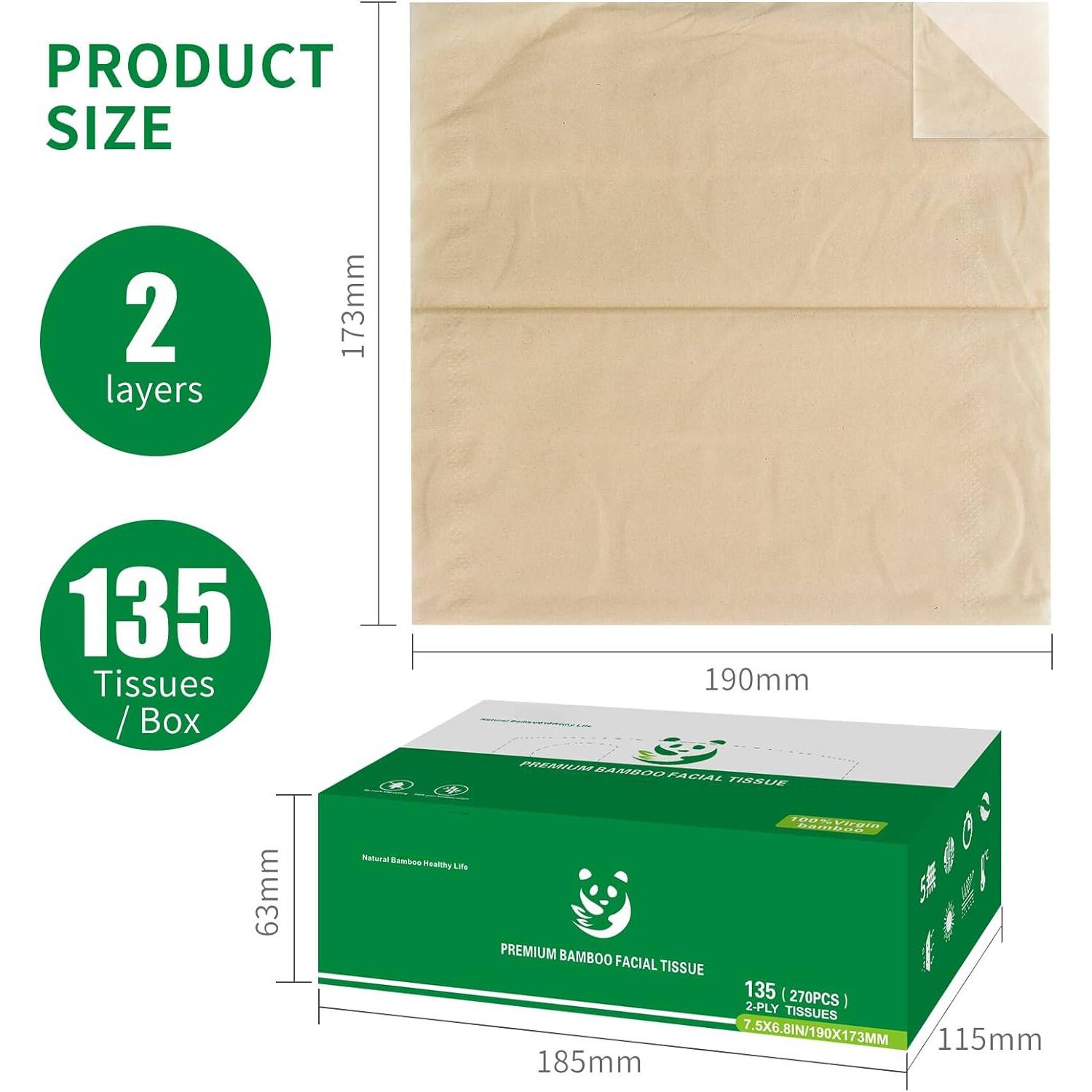 Bamboo Facial Tissues, 12 Pack: image 4