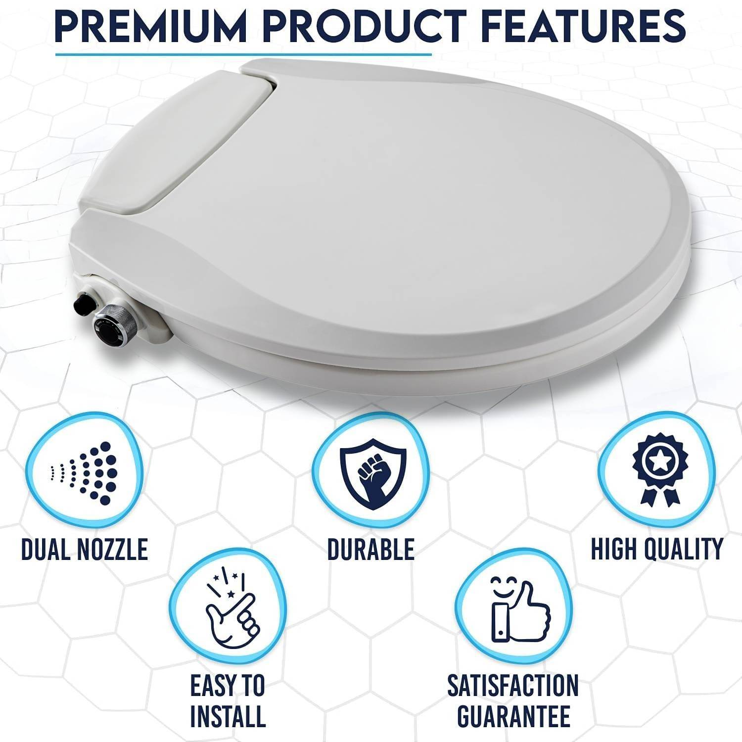 Non-Electric Bidet Toilet Seat - Elongated: image 2